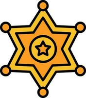 Sheriff-Abzeichen-Vektorsymbol vektor