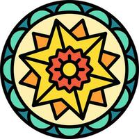 Mandala-Vektor-Symbol vektor