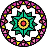 Mandala-Vektor-Symbol vektor