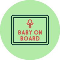 Baby auf Tafel Vektor Symbol