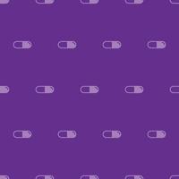 nahtloses Muster zweifarbige Kapselmedizin mit violettem Hintergrund vektor