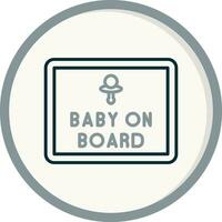 Baby auf Tafel Vektor Symbol