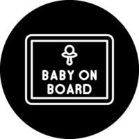 Baby auf Tafel Vektor Symbol