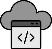 moln service vektor ikon
