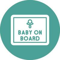 Baby auf Tafel Vektor Symbol