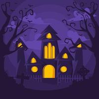 gruseliges Halloween-Haus vektor