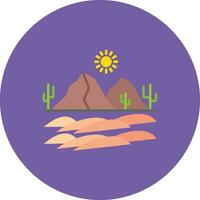 Wüste Felsen Vektor Symbol