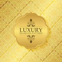luxuriöser goldener Ornamentmuster-Design-Hintergrund vektor