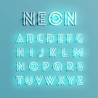 Realistischer Neonzeichensatz, Vektorillustration vektor