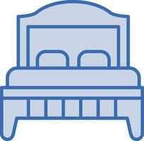 dubbel- säng rum vektor ikon