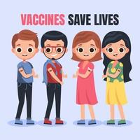 Eine Impfung kann unser Leben retten vektor