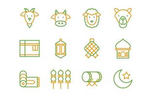 eid adha icon set vektor