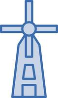 Symbol für Windmühlenvektor vektor