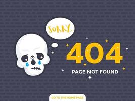 404 Seite nicht gefunden Seitendesign vektor