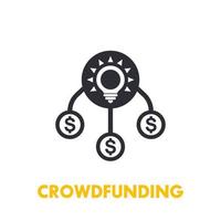 Crowdfunding-Symbol auf Weiß vektor