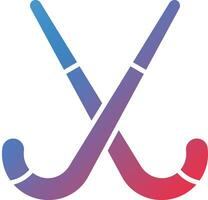 Feld Eishockey Stöcke Vektor Symbol