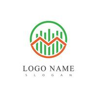 företag finansiera logotyp mall vektor