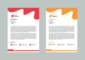 Geschäft Briefkopf Vorlagen a4 Größe mit verschiedene Farben, kreativ modern Briefkopf Vorlagen zum Ihre Projekt. vektor