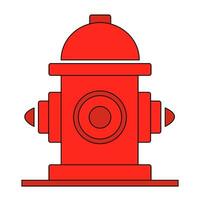 Feuer Hydrant Symbol rot Farbe Stil vektor