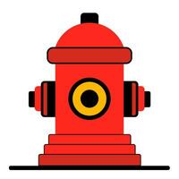 Feuer Hydrant Symbol rot Farbe Stil, Vektor Illustration