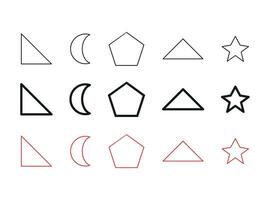 Vektor geometrisch Formen Gliederung Sammlung Diagramm Elemente.