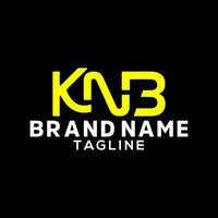 knb Logo Design knb Brief Symbol Marke Identität Design vektor