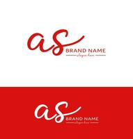 wie Brief Handschrift Unterschrift Logo Design wie Logo wie Brief Symbol vektor