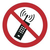 iso 7010 Eingetragen Sicherheit Zeichen Symbol Piktogramm Warnungen Vorsicht Achtung Verbot Nein aktiviert Handy, Mobiltelefon Telefon vektor