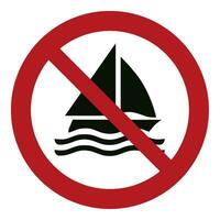 iso 7010 registrerad säkerhet tecken symbol piktogram varningar varning fara förbud Nej segling vektor