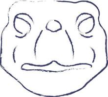 Schildkröte Gesicht Hand gezeichnet Vektor Illustration