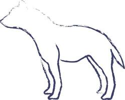 hyena hand dragen vektor illustration