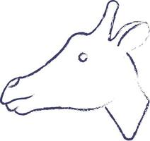 Giraffe Gesicht Hand gezeichnet Vektor Illustration