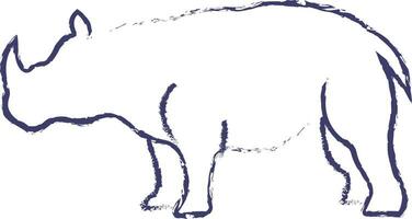 Nashorn Hand gezeichnet Vektor Illustration