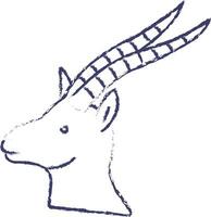 Gazelle Gesicht Hand gezeichnet Vektor Illustration