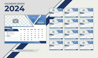 Schreibtisch Kalender Design 2024 vektor