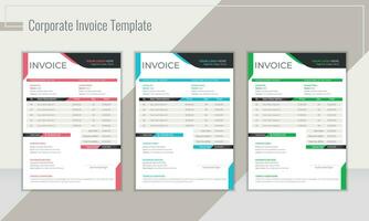 moderne Vorlage für das Design von Geschäftsrechnungen vektor