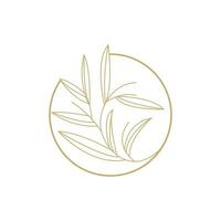 minimalistisch feminin botanisch Blume Schönheit Linie Pflanze Logo, Design Vektor Illustration