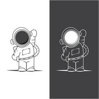 Astronaut Logo Vektor Symbol Illustration Design