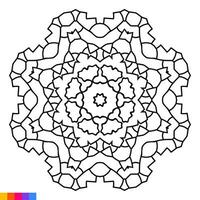 Mandala Kunst zum Färbung Buch. sauber dekorativ runden Ornament. orientalisch Muster, Vektor Illustration Färbung Buch Buchseite. kreisförmig Muster im bilden von Mandala zum Henna, mehndi, Tätowierung, Dekoration.