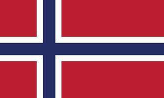 platt illustration av Norge flagga. Norge flagga design. vektor