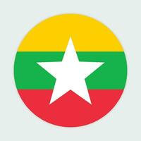 Myanmar Flagge Vektor Symbol Design. Myanmar Kreis Flagge. runden von Myanmar Flagge.