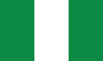 eben Illustration von Nigeria Flagge. Nigeria Flagge Design. vektor