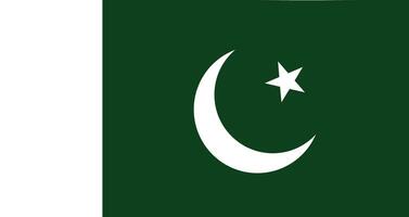 eben Illustration von Pakistan Flagge. Pakistan Flagge Design. vektor