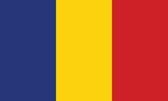 eben Illustration von Rumänien Flagge. Rumänien Flagge Design. vektor