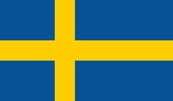 eben Illustration von Schweden Flagge. Schweden Flagge Design. vektor