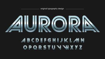 silbermetallic Retro-Typografie vektor