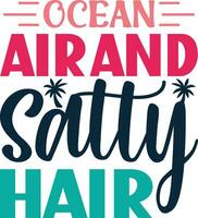 Ozean Luft und satt Haar vektor