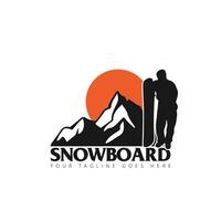 snowboard logotyp vektor