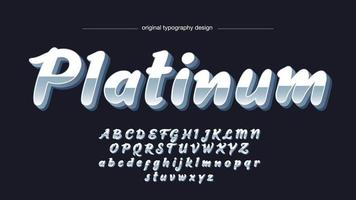 krom 3d fet typografi vektor