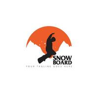 snowboard logotyp vektor